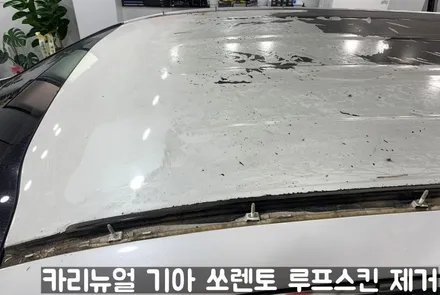 기아 쏘렌토 루프스킨 제거시공! 동작구 랩핑전문점 카리뉴얼 / 서울 동작구