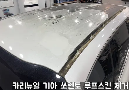 기아 쏘렌토 루프스킨 제거시공! 동작구 랩핑전문점 카리뉴얼 / 서울 동작구