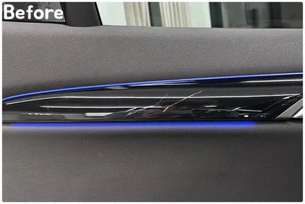 BMW X1 실내랩핑으로 하이그로시 기스 커버업! X1(F48) 카본랩핑 / 서울 동작구