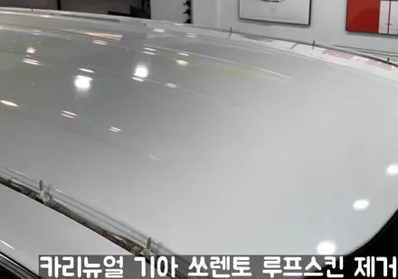 기아 쏘렌토 루프스킨 제거시공! 동작구 랩핑전문점 카리뉴얼 / 서울 동작구
