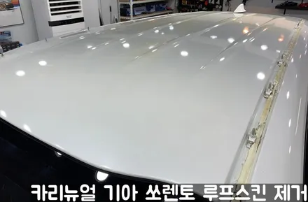 기아 쏘렌토 루프스킨 제거시공! 동작구 랩핑전문점 카리뉴얼 / 서울 동작구