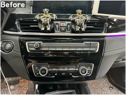 BMW X1 실내랩핑으로 하이그로시 기스 커버업! X1(F48) 카본랩핑 / 서울 동작구