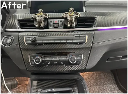 BMW X1 실내랩핑으로 하이그로시 기스 커버업! X1(F48) 카본랩핑 / 서울 동작구