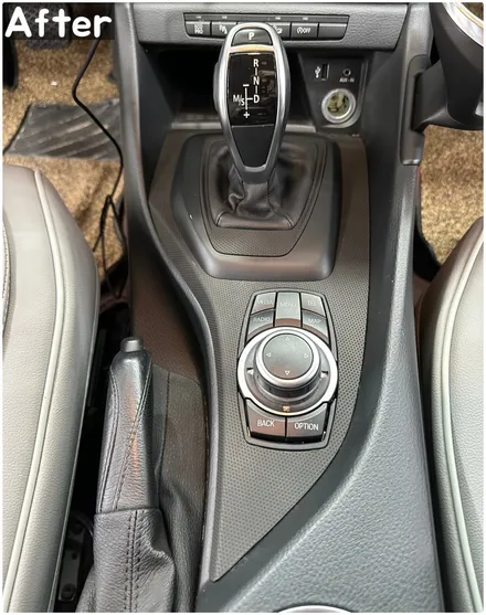 자동차 실내랩핑 / BMW X1(E84) 매트릭스블랙 부분랩핑 / 서울 동작구