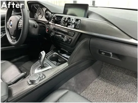 BMW 무광카본 실내랩핑 / 자동차 인테리어 우드트림 꾸미기 / 서울 동작