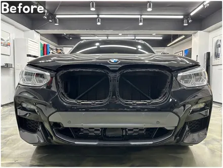 X4 가니쉬 랩핑/BMW 은색몰딩 그릴테두리 부분랩핑/ X4 올블랙 만들기 / 서울 동작구