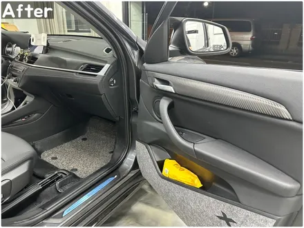 BMW X1 실내랩핑으로 하이그로시 기스 커버업! X1(F48) 카본랩핑 / 서울 동작구