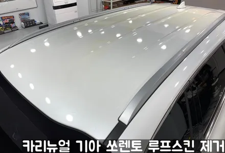 기아 쏘렌토 루프스킨 제거시공! 동작구 랩핑전문점 카리뉴얼 / 서울 동작구