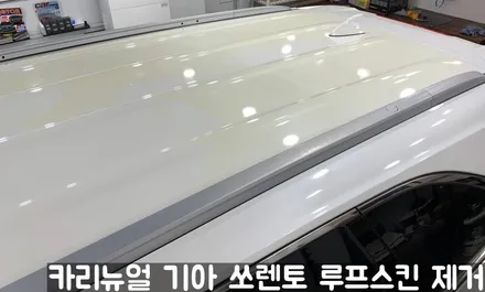 기아 쏘렌토 루프스킨 제거시공! 동작구 랩핑전문점 카리뉴얼 / 서울 동작구