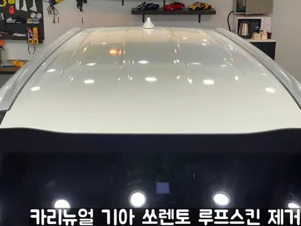 기아 쏘렌토 루프스킨 제거시공! 동작구 랩핑전문점 카리뉴얼 / 서울 동작구
