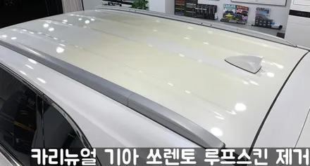 기아 쏘렌토 루프스킨 제거시공! 동작구 랩핑전문점 카리뉴얼 / 서울 동작구