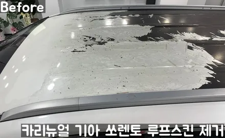 기아 쏘렌토 루프스킨 제거시공! 동작구 랩핑전문점 카리뉴얼 / 서울 동작구