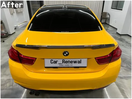 BMW 4시리즈 노란색으로 화사한 변신! 썬플라워 전체랩핑 시공 / 서울 동작구