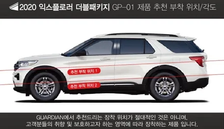 포드 익스플로러 가디언도어가드 메탈릭블랙 더블패키지 동작구 랩핑전문점 카리뉴얼 / 서울 동작구