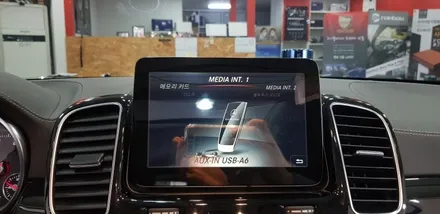 [분당벤츠전문점] 벤츠 GLS클래스 X166 GLS500 국산 안드로이드 카블릿M2C200 셋탑 네비게이션 매립+무선공유기 설치+국산 USB AUX+순정 리어모니터 연동 / 성남 분당구 정자동