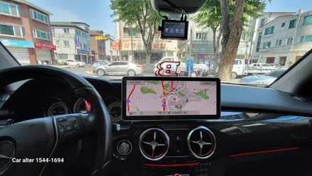 벤츠 2015 X204 GLK220 프리미어 M2C200A 모니터교체 공임작업 + AUX코딩 순정GPS연동 파크라케이블 무선 LTE WiFi 라우터 / 성남 분당구 정자동
