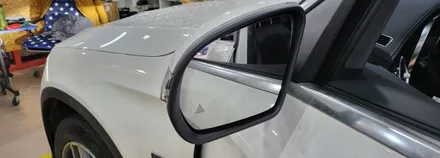 분당벤츠전문점 카알터 GLC350e 사이드미러 프레임파손 교체 사각지대개선 옵틱글래스 광각미러교체 국산 안드로이드 M2C200 AUX코딩 순정GPS연동 LTE 무선 WiFi / 성남 분당구 정자동