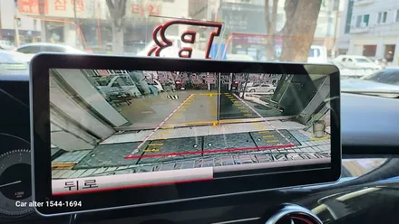 벤츠 2015 X204 GLK220 프리미어 M2C200A 모니터교체 공임작업 + AUX코딩 순정GPS연동 파크라케이블 무선 LTE WiFi 라우터 / 성남 분당구 정자동