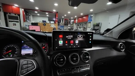 벤츠 GLC300 일요일 휴일 국산 안드로이드 M2C200PLUS 국산 와이드모니터교체 AUX코딩 순정 GPS연동 케이블 무선 LTE 분당 카알터 / 성남 분당구 정자동