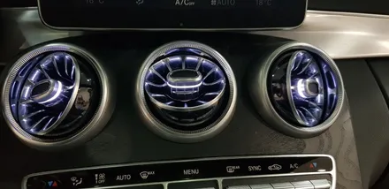 [분당벤츠전문점] 벤츠 C클래스 W205 C200쿠페 순정 송풍구탈거 순정형 전면송풍구 엠비언트 + 2열 송풍구 엠비언트 교체 / 성남 분당구 정자동