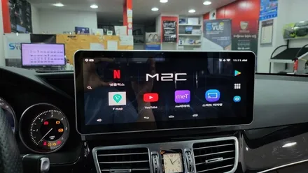 [분당벤츠전문점] 벤츠 E클래스 W212 E220 2015년식 안드로이드 M2C200 네비게이션 국산 고해상도 12.3인치 모니터 교체 / 성남 분당구 정자동