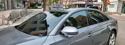 아우디 A8 폭염 열차단 썬팅교체 레인보우 V90 사각지대 옵틱글래스 광각미러교체 명품코일 매트 퓨어그래스 교체 / 성남 분당구 정자동