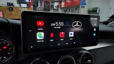 벤츠 GLC300 일요일 휴일 국산 안드로이드 M2C200PLUS 국산 와이드모니터교체 AUX코딩 순정 GPS연동 케이블 무선 LTE 분당 카알터 / 성남 분당구 정자동