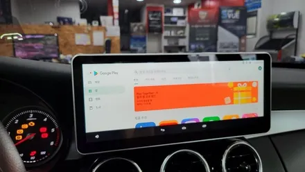 [분당벤츠전문점] 벤츠 C클래스 W205 C200d 2017년식 안드로이드 M2C200플러스 네비게이션 국산 고해상도 12.3인치 모니터 교체 / 성남 분당구 정자동