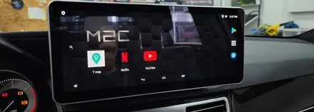 [분당벤츠전문점] 벤츠 E클래스 W212 E250 2015년식 순정12색 멀티컬러 엠비언트 교체 국산 12.3인치 모니터 교체 국산 안드로이드 M2C200플러스 네비게이션 설치 순 / 성남 분당구 정자동