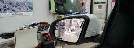 분당벤츠전문점 카알터 GLC350e 사이드미러 프레임파손 교체 사각지대개선 옵틱글래스 광각미러교체 국산 안드로이드 M2C200 AUX코딩 순정GPS연동 LTE 무선 WiFi / 성남 분당구 정자동