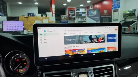 [분당벤츠전문점] 벤츠 E클래스 W212 E220 2015년식 안드로이드 M2C200 네비게이션 국산 고해상도 12.3인치 모니터 교체 / 성남 분당구 정자동