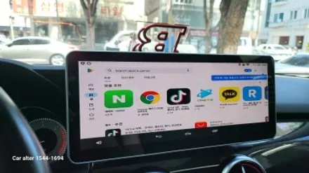 벤츠 2015 X204 GLK220 프리미어 M2C200A 모니터교체 공임작업 + AUX코딩 순정GPS연동 파크라케이블 무선 LTE WiFi 라우터 / 성남 분당구 정자동