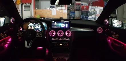 [분당벤츠전문점] 벤츠 X253 GLC300e 쿠페 부메스터3D 전동트위터 교체 전면 송풍구 엠비언트 교체 / 성남 분당구 정자동