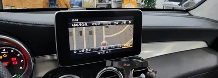 분당벤츠전문점 카알터 GLC350e 사이드미러 프레임파손 교체 사각지대개선 옵틱글래스 광각미러교체 국산 안드로이드 M2C200 AUX코딩 순정GPS연동 LTE 무선 WiFi / 성남 분당구 정자동