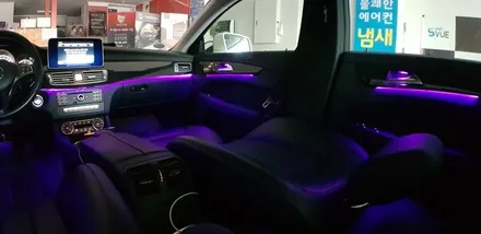 [분당벤츠전문점] 벤츠 W218 CLS250 순정 3색 엠비언트를 순정 12색 멀티컬러 적용 光량 5배 UPUP~~ 순정방식 그대로~~ 변경작업 / 성남 분당구 정자동