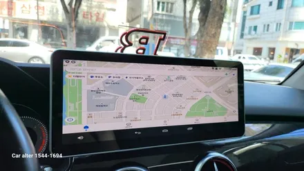 벤츠 2015 X204 GLK220 프리미어 M2C200A 모니터교체 공임작업 + AUX코딩 순정GPS연동 파크라케이블 무선 LTE WiFi 라우터 / 성남 분당구 정자동