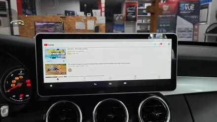 [분당벤츠전문점] 벤츠 C클래스 W205 C200d 2017년식 안드로이드 M2C200플러스 네비게이션 국산 고해상도 12.3인치 모니터 교체 / 성남 분당구 정자동