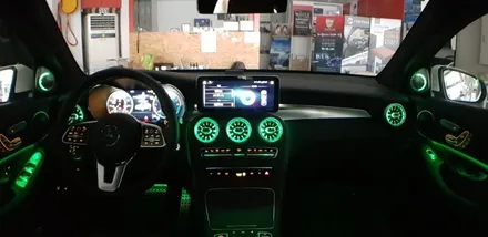 [분당벤츠전문점] 벤츠 X253 GLC300e 쿠페 부메스터3D 전동트위터 교체 전면 송풍구 엠비언트 교체 / 성남 분당구 정자동