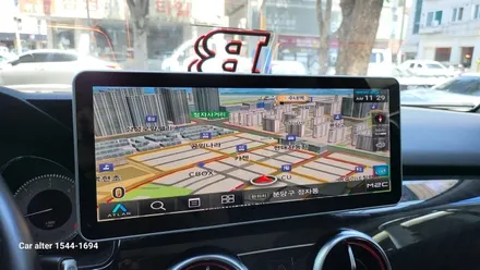 벤츠 2015 X204 GLK220 프리미어 M2C200A 모니터교체 공임작업 + AUX코딩 순정GPS연동 파크라케이블 무선 LTE WiFi 라우터 / 성남 분당구 정자동