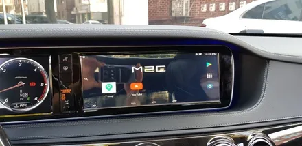 [분당 벤츠 전문점] 벤츠 S클래스 W222 S350 안드로이드 카블릿 M2C200 셋탑 네비게이션 및 AUX 코딩 설치 작업 / 성남 분당구 정자동