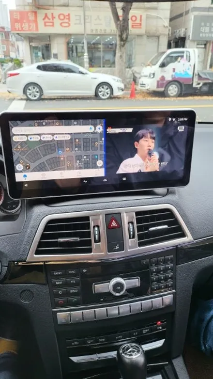 벤츠 E350 카브리올레 국산 안드로이드 M2C200PLUS 네비게이션 국산 12.3 와이드모니터 교체 분당 판교 카알터 / 성남 분당구 정자동