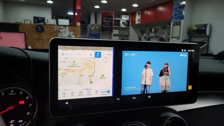 벤츠 GLC300 일요일 휴일 국산 안드로이드 M2C200PLUS 국산 와이드모니터교체 AUX코딩 순정 GPS연동 케이블 무선 LTE 분당 카알터 / 성남 분당구 정자동