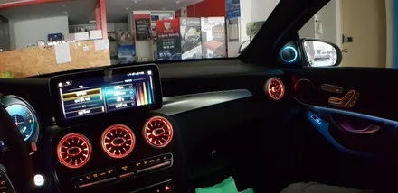 [분당벤츠전문점] 벤츠 X253 GLC300e 쿠페 부메스터3D 전동트위터 교체 전면 송풍구 엠비언트 교체 / 성남 분당구 정자동