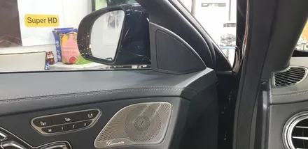 [분당벤츠전문점] 벤츠 W222 S500 아이나비 QXD5000+커넥티드 프로+신형 에너팩 프로12A 보조배터리 설치, 순정 옵션에서 제외된 순정형 3D부메스터 전동트위터 설치 / 성남 분당구 정자동