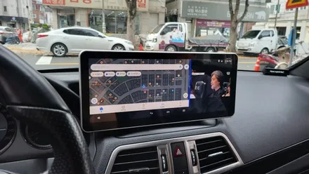 벤츠 E350 카브리올레 국산 안드로이드 M2C200PLUS 네비게이션 국산 12.3 와이드모니터 교체 분당 판교 카알터 / 성남 분당구 정자동