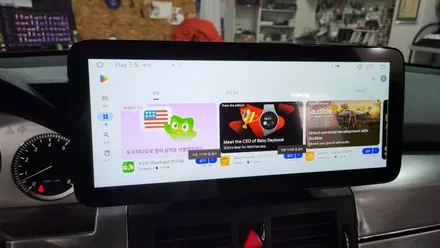 벤츠 GLK 중고차 국산 안드로이드올인원 내비게이션교체 NV700 카플레이 안드로이드오토 블랙박스교체 / 성남 분당구 정자동