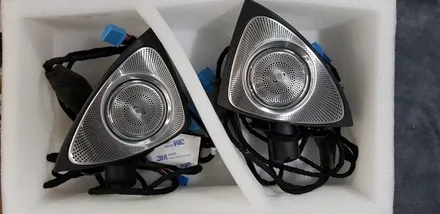 [분당벤츠전문점] 벤츠 W222 S500 아이나비 QXD5000+커넥티드 프로+신형 에너팩 프로12A 보조배터리 설치, 순정 옵션에서 제외된 순정형 3D부메스터 전동트위터 설치 / 성남 분당구 정자동