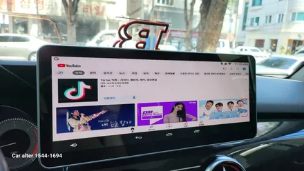 벤츠 2015 X204 GLK220 프리미어 M2C200A 모니터교체 공임작업 + AUX코딩 순정GPS연동 파크라케이블 무선 LTE WiFi 라우터 / 성남 분당구 정자동