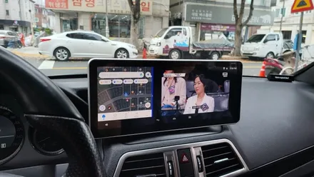 벤츠 E350 카브리올레 국산 안드로이드 M2C200PLUS 네비게이션 국산 12.3 와이드모니터 교체 분당 판교 카알터 / 성남 분당구 정자동