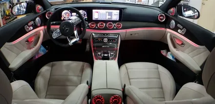 [분당 벤츠 전문점] 벤츠 E클래스 W213 E63AMG 부메스터 3D전동 트위터, 전면&리어 송풍구엠비언트, 블랙 사이드리피터, AMG웰컴라이트 교체 작업 / 성남 분당구 정자동